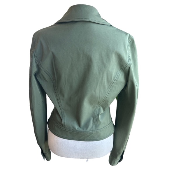 CACHE vintage green Stretch Fitted Military-Inspired blazer Jacket size 6 - Picture 4 of 11